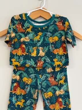 Disney The Lion King Simba's Sky Two-Piece Short Sleeve Bamboo Pajama Set Size 7